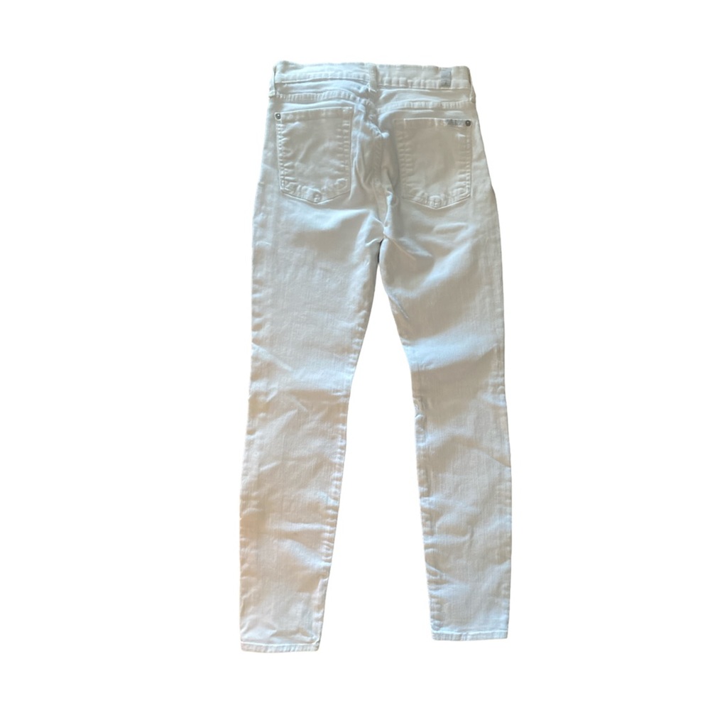 7 for all man kind white skinny denim jeans 27 - Picture 2 of 6